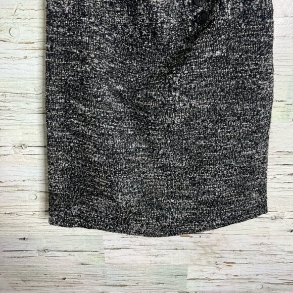 Ann Taylor Black Pencil Mini Skirt tweed gray size 12 - Picture 2 of 6